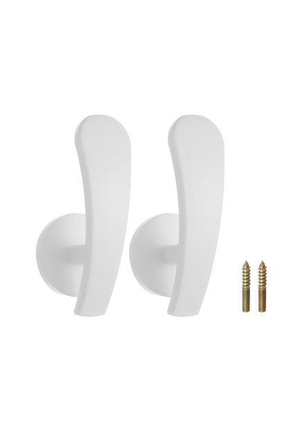 white 2pcs/set Retro Hold Practical Durable Curtain Holder Wall Hanger Curtain Holdback Mounted Meta