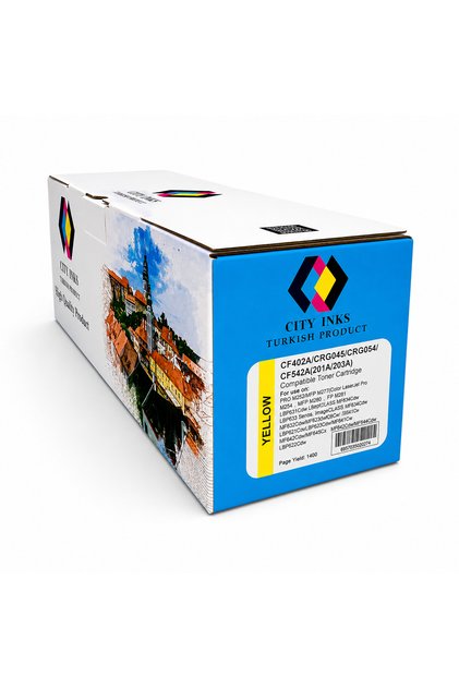حبر تركي سيتي انك متوافق مع HP CF542A 201A / 203A أصفر (Yellow) – Canon CRG045 / CRG0...