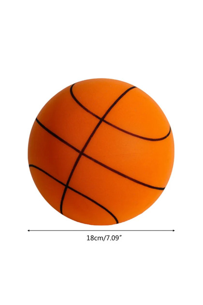 orange 1pcs Bouncing Mute Ball Indoor Silent Basketball 18cm Foam Basketball Silent Soft Ball Bounce