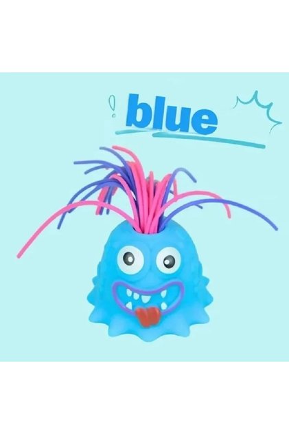 blue New Novelty Funny Hair Pulling Will Be Screaming Little Monster Kids Decompress Toys Christmas