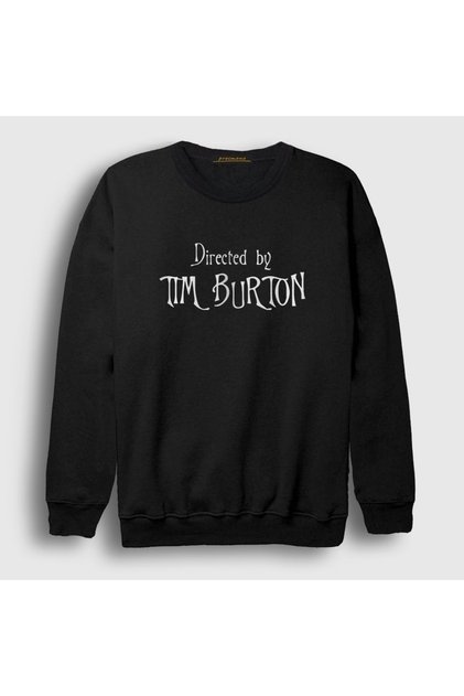 Unisex Black Directed by Tim Burton Gift Director Sweatshirt 585188Tt