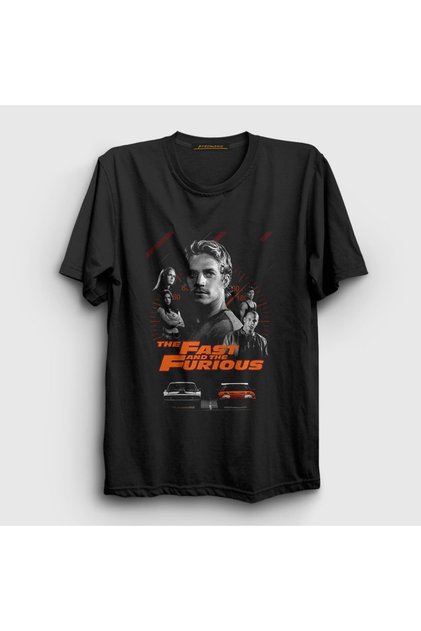 Unisex Black Paul Walker Fast and Furious T-Shirt 433883Tt