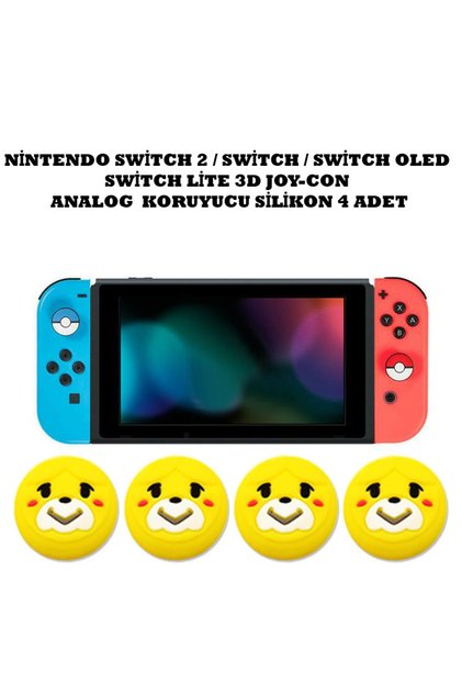 Switch/Switch 2/Switch Oled /Switch Lite Uyumlu Yeni 3D Analog Silikon PAD