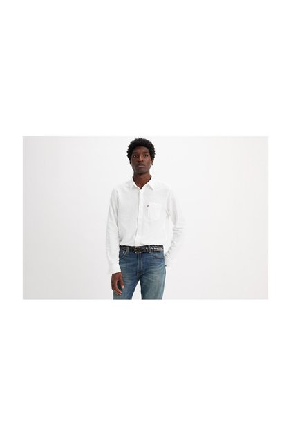 Cotton and Linen Blended Regular Fit Shirt Men's SHIRT 85746
