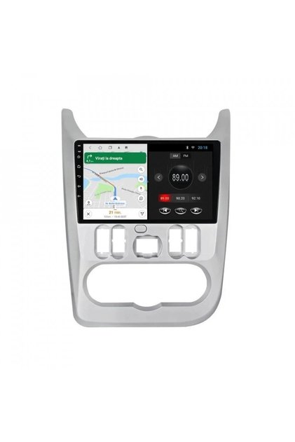 Navigatie dedicata cu Android Dacia Logan I 2008 - 2013, 1GB RAM, Radio GPS Dual Zone, Display HD IPS 9" Touchscreen, Internet Wi-Fi, Bluetooth, MirrorLink, USB