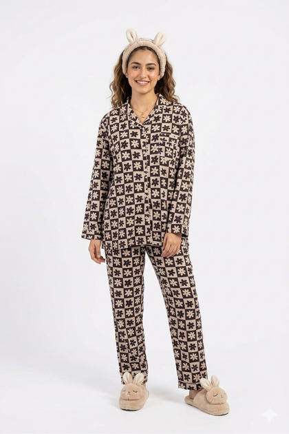 Pyjama Set/Lounge Wear/Cotton Mix