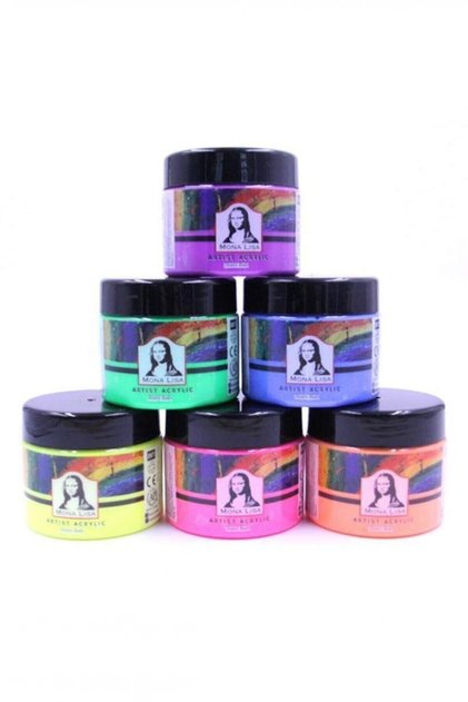 AKRİLİK BOYA SET MONALISA 6 LI NEON RENK 125 ML MA125-X6-4