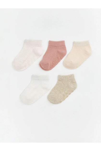 Baby Girl Booties Socks 5-Pack (S6)