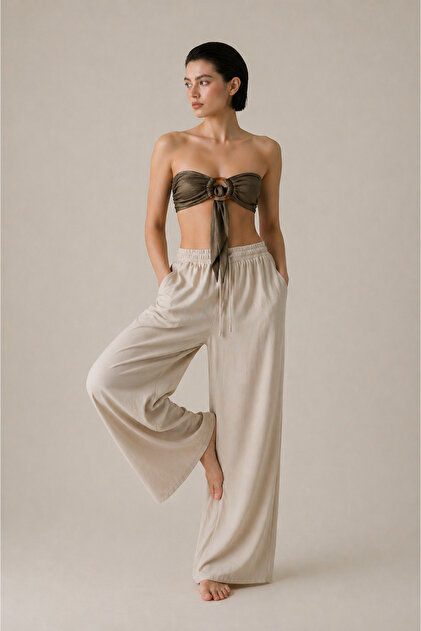 Mono Sand Pantolon Modal Kumaş Standart Beden