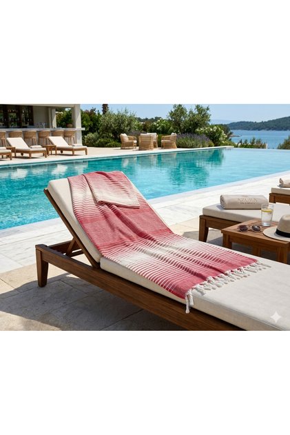 Akyaka Cotton Peshtemal, Daily Peshtemal Suitable for Beach and Pool Use