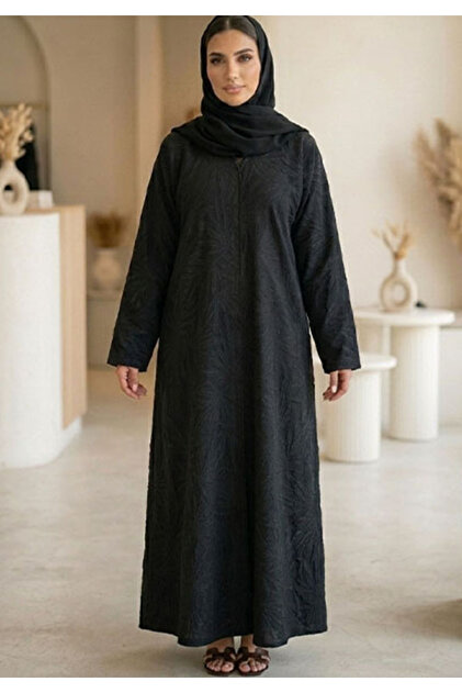 Nida Fabric 2 Piece Abaya Set For Women's Open Muslim Arabic Long Abaya With Sheila