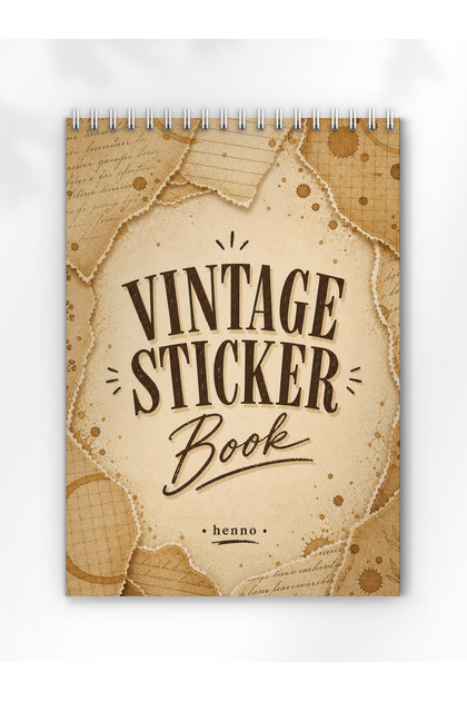 24 Sayfa A5 Vintage Sticker Defteri Vintage Sticker Book Scrapbook Journal Kolaj Ajanda