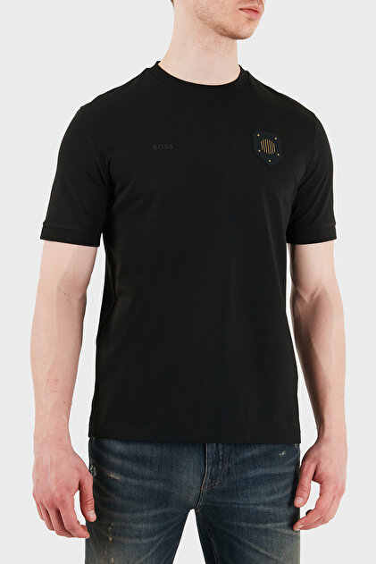 Logolu Pamuklu Regular Fit Bisiklet Yaka T Shirt Erkek T SHİRT 50562134 001
