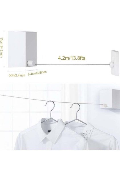 Retractable Clothesline – Indoor/Outdoor, Space-Saving Drying Rope