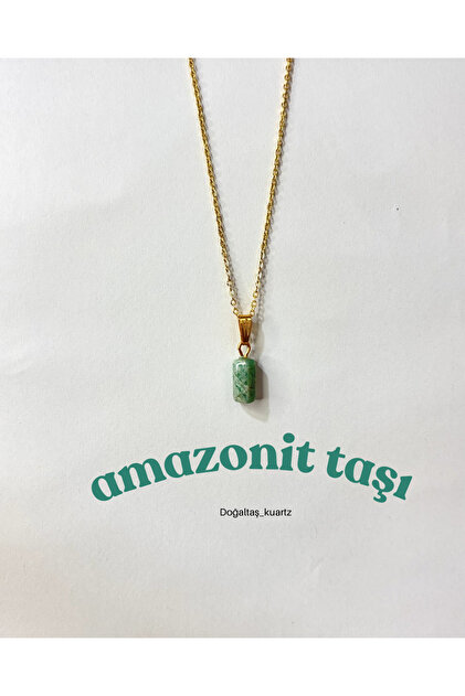 Amazonite Minimal Chain Necklace. Certified Original Natural Stone. 10mm in Size