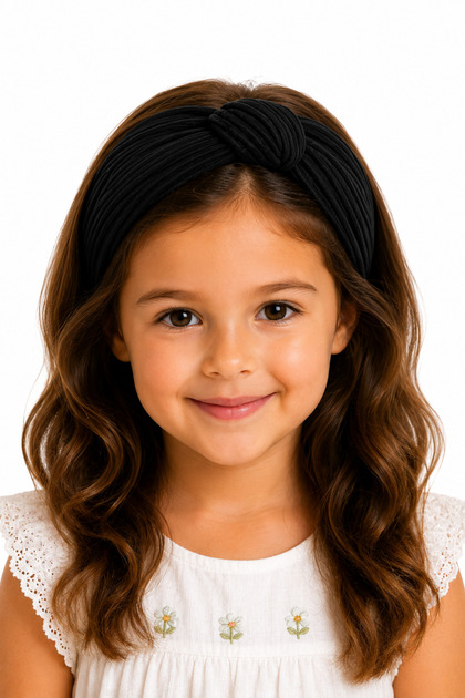 Knotted Velvet Crown – Pleated Stylish Headband – Casual and Special Occasion Women's Hair Accessory