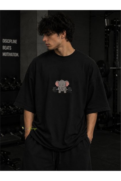 Elephant Gym Printed Oversize T-Shirt