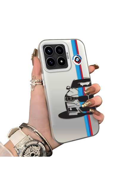 Poco F8 Pro 5g Compatible Silicone Edge Hard Back Anti-Fall Phone Case Cover Bmw Patterned