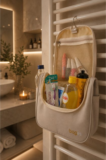 Hanging Travel Makeup and Grooming Bag Multi-Compartment Cosmetic Organizer