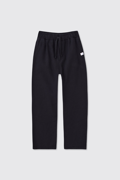 Boy's Black Elastic Waist Trousers
