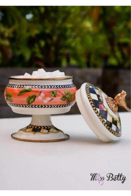 Emaye Ayaklı Şekerlik Paradise MİSS-9381-04