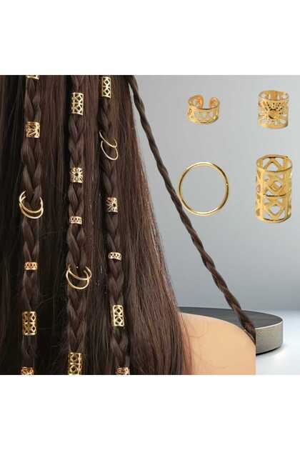 Bohemian 20-Piece Hair Ring-Hair Earring Ring Mixed Model Set 20-Piece Hair Charms (Bc-1296)