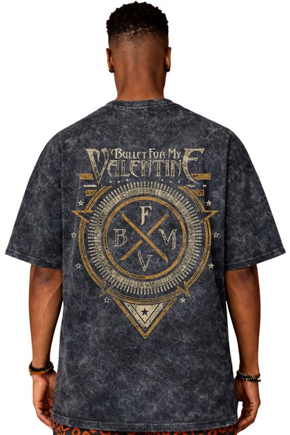 Bullet for My Valentine Rock Metal Music Band Printed Unisex Oversize Vintage Washed T-Shirt