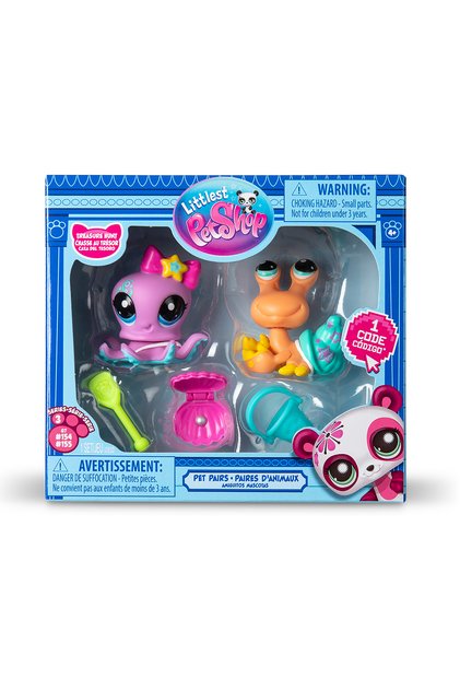 Set cu 2 figurine Animalute Littlest Pet Shop Vanatoarea de comori