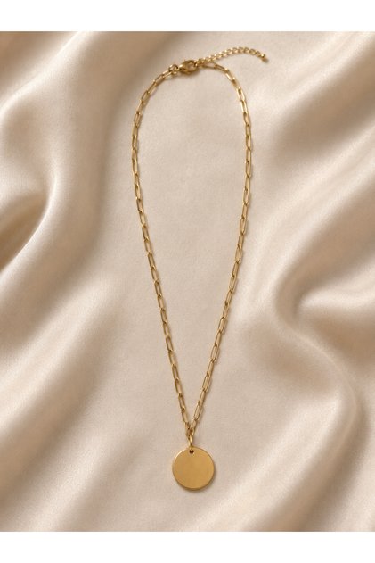 Gold Steel Necklace 50 cm