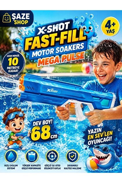 SAZE X-Shot Fast-Fill Motor Soakers Mega Pulse Pilli Su Atıcı