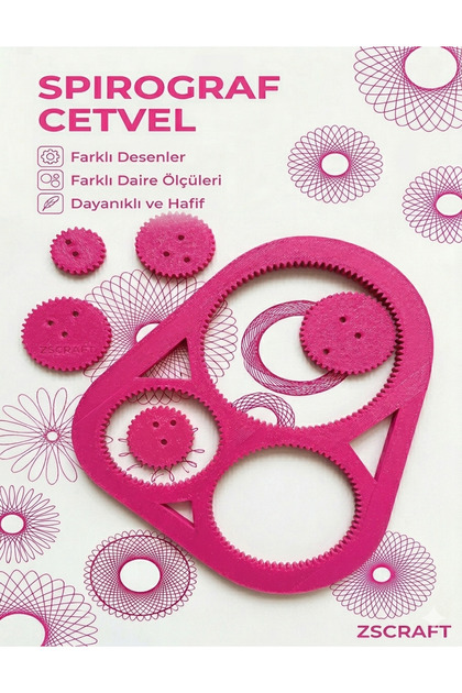 Spirograf Cetvel 3 Bölmeli