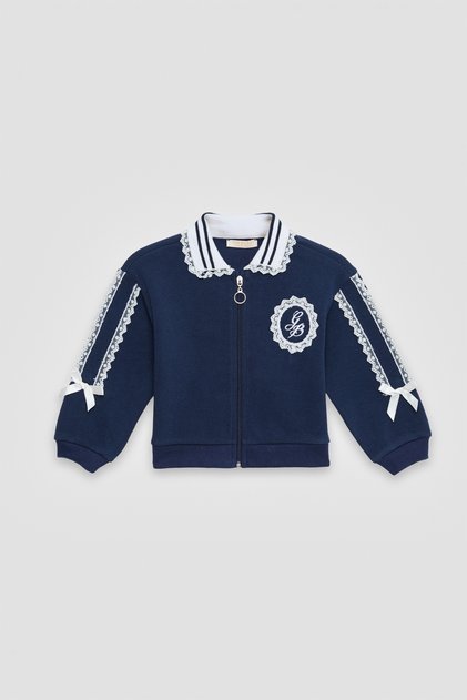 Baby Girl Navy Blue Tracksuit Top