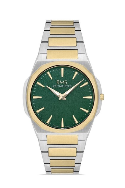 Zeitmeister Rms.1.Ag2180.49 Crystal Glass Steel Case 3 Atm Water Resistant Metallic Color Men's Wristwatch