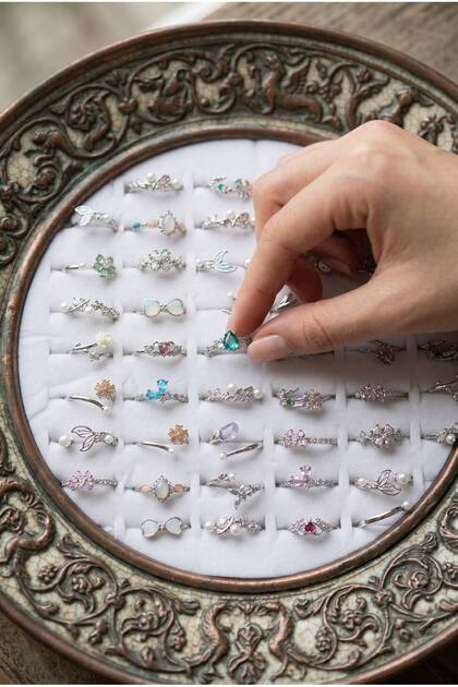 3 Pieces Adjustable Princess Ring Thin Elegant Model Silver Color Multiple Set Ring
