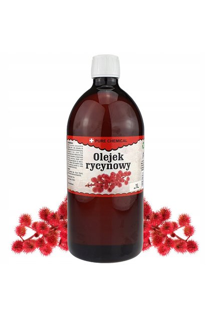 Ulei de Ricin, Pure , 1l, Presat la Rece, Nerafinat, pentru Păr, Gene și Sprâncene
