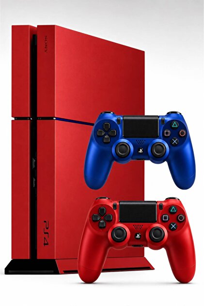 TıkHızında Kırmızı PS4 1TB Mat Kasa 12.02 Yazılım 2 Adet V2 Kol 20