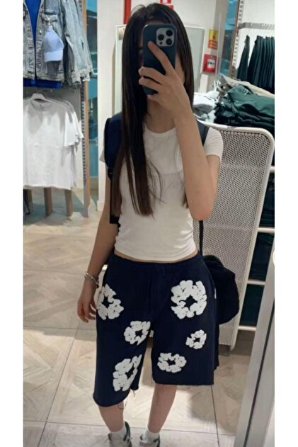 Unisex Premium Kabartma Baskılı Şort – Rahat Günlük Model