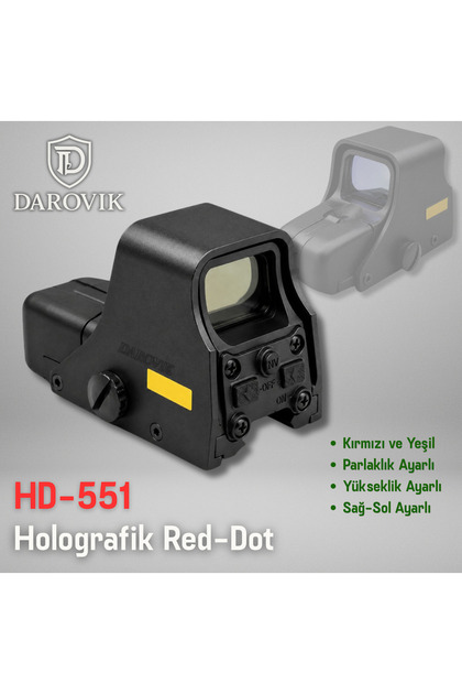 HD-551 Red-Dot Kırmızı Yeşil Işıklı Reddot Holografik