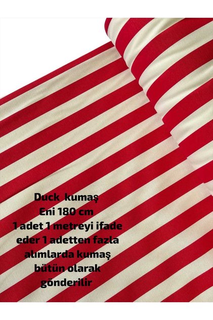 Duck kumaş Su ve Leke itici özelliği vardır ( kırmızı çizgili 100 x 180 )