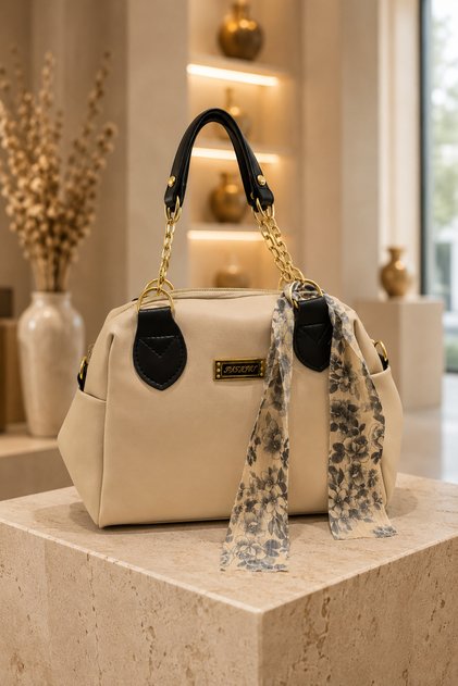 Chain Detailed Hand and Shoulder Bag -2