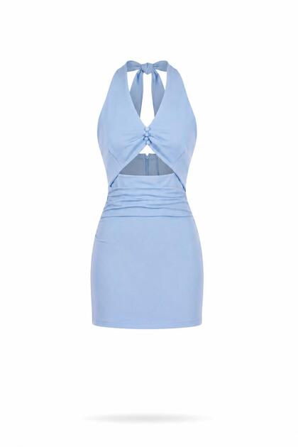 Belden drapeli mini elbise