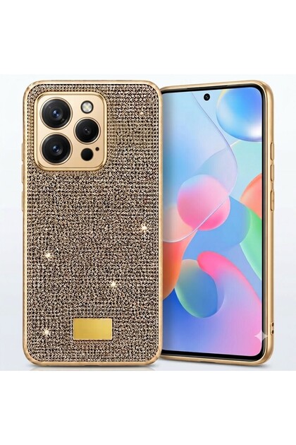 Xiaomi 14t Pro Case with Silicone Edges and Shiny Lux Diamond Cover
