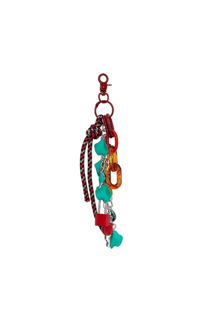 Red Fashion Design Lock Key Pendant Keychain Colorful Keyring For Women Bag Charm Handbag Hanging De