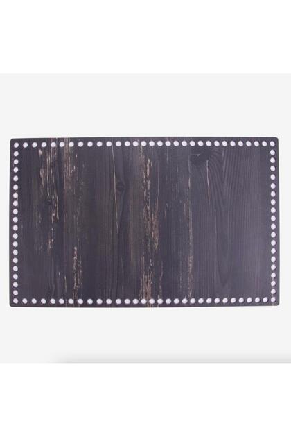 Wooden Rectangular Base Black-40X25 cm