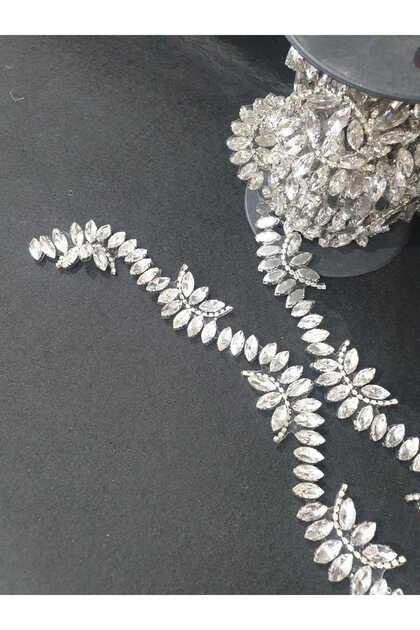 Decorative Strip Accessory That Sticks with Iron-On Glass Stone, 1 Meter