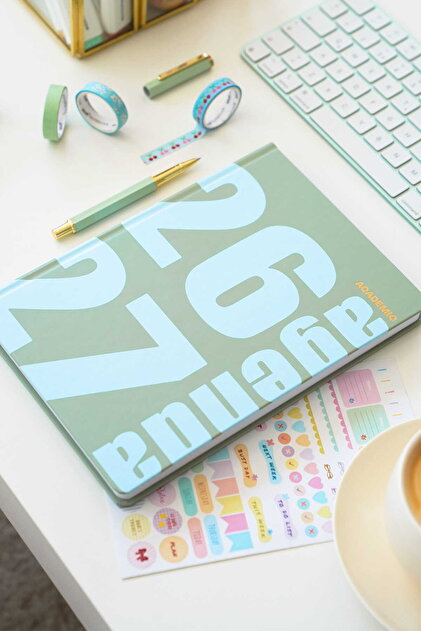 2026-2027 B5 Academic Agenda 17X24 cm - 17 Months Green