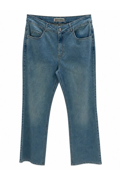 Plus Size Zippered Denim Women's Trousers