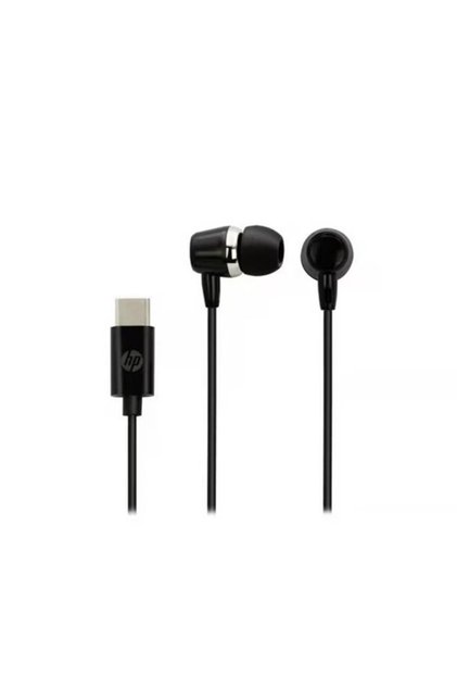 Hp dhe-7000c-bk wired earbuds type-c microphone black headset