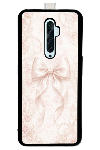 Oppo Reno 2Z Glossy Phone Case with Blush Pearl Bow Design