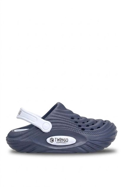 Elit Mys9808 Filet-Patik Boys' Emoji Sabo Slippers Navy Blue